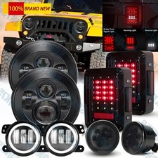7inch Headlight Fog Light Tail Light Turn Signals Kit For Jeep Wrangler Jk 07-17