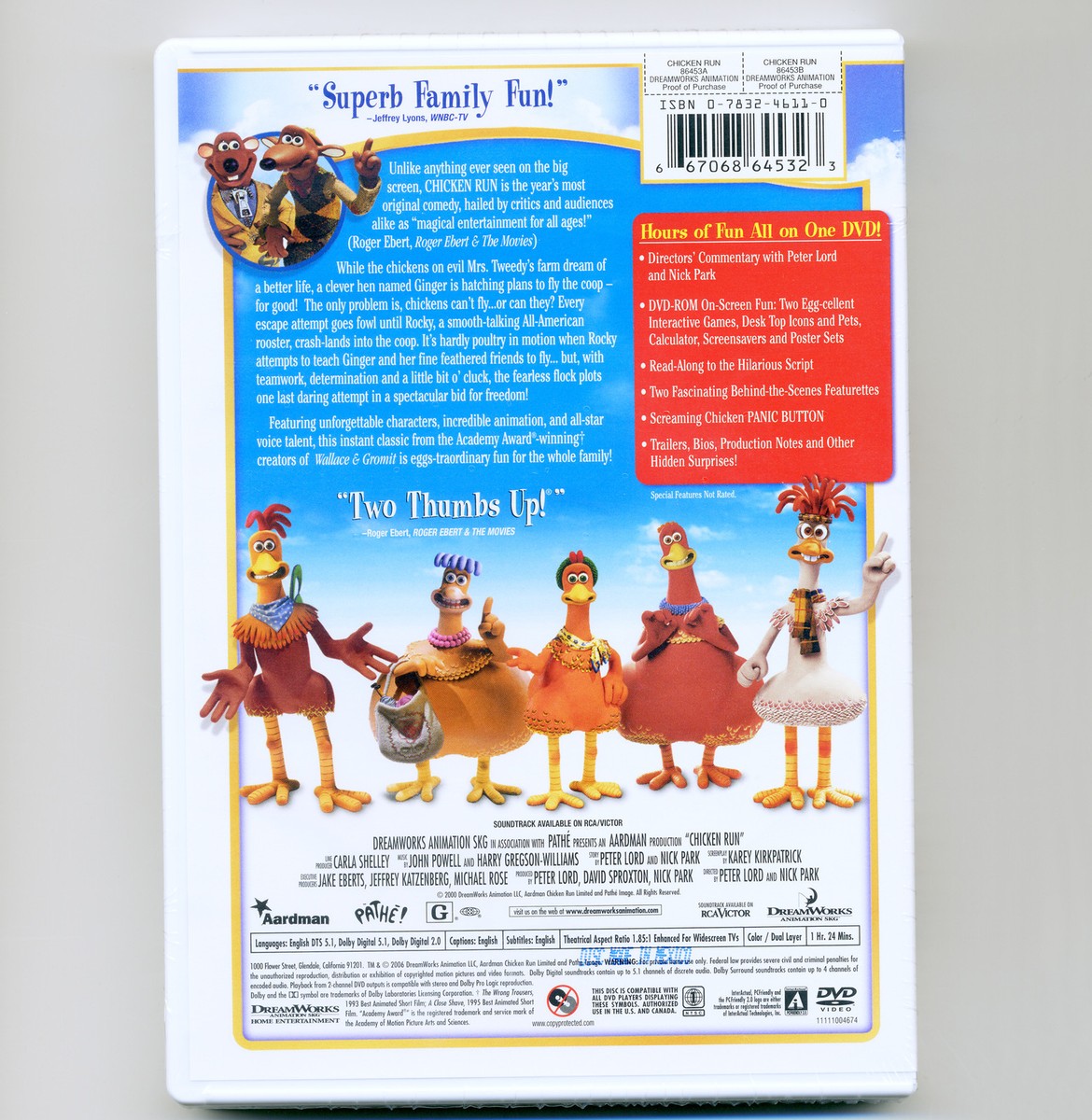 Chicken Run G stop-motion animated family movie new DVD Julia