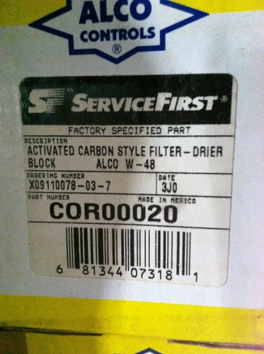 ALCO COR00020 Activated Carbon Style Filter-Drier   NEW