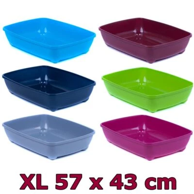 MEGA XXL 57 x 43 cm offene Katzentoilette Schalentoilette viele tolle Farben