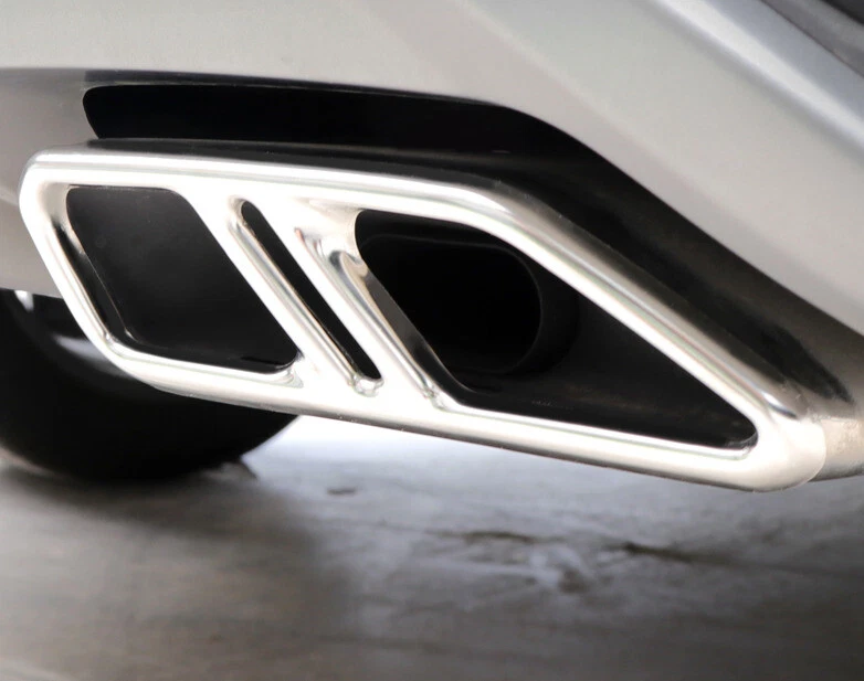 Cubierta de tubo de escape de acero inoxidable para Hyundai Tucson 2021-2023 Foto 2 de 2