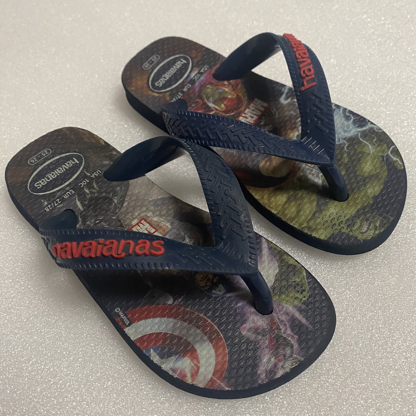 Havaianas Marvel Toddler Boys USA 10C Slippers Flip Flops Black Panther  PreOwned | eBay
