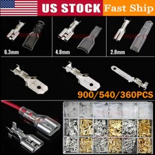 900/540Pcs Quick Splice Male and Female Wire Spade Connector Crimp Terminals Kit