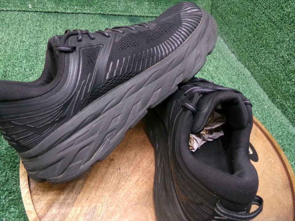 Hoka One One Mens Bondi 7 1110530 BBLC Black Running Shoes Sneakers