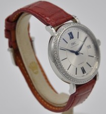 IWC Portofino Automatic 37mm Silver Diamonds Dial Steel IW458109 Leather 5