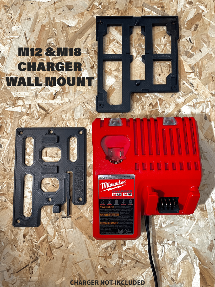 Detachable Wall Mount for Milwaukee M12/M18 Charger 48-59-1812/48-59-1808  Rapid