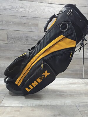 Line X - White Ridge Golf Bag Stand Black 6 Way Dividers Dual