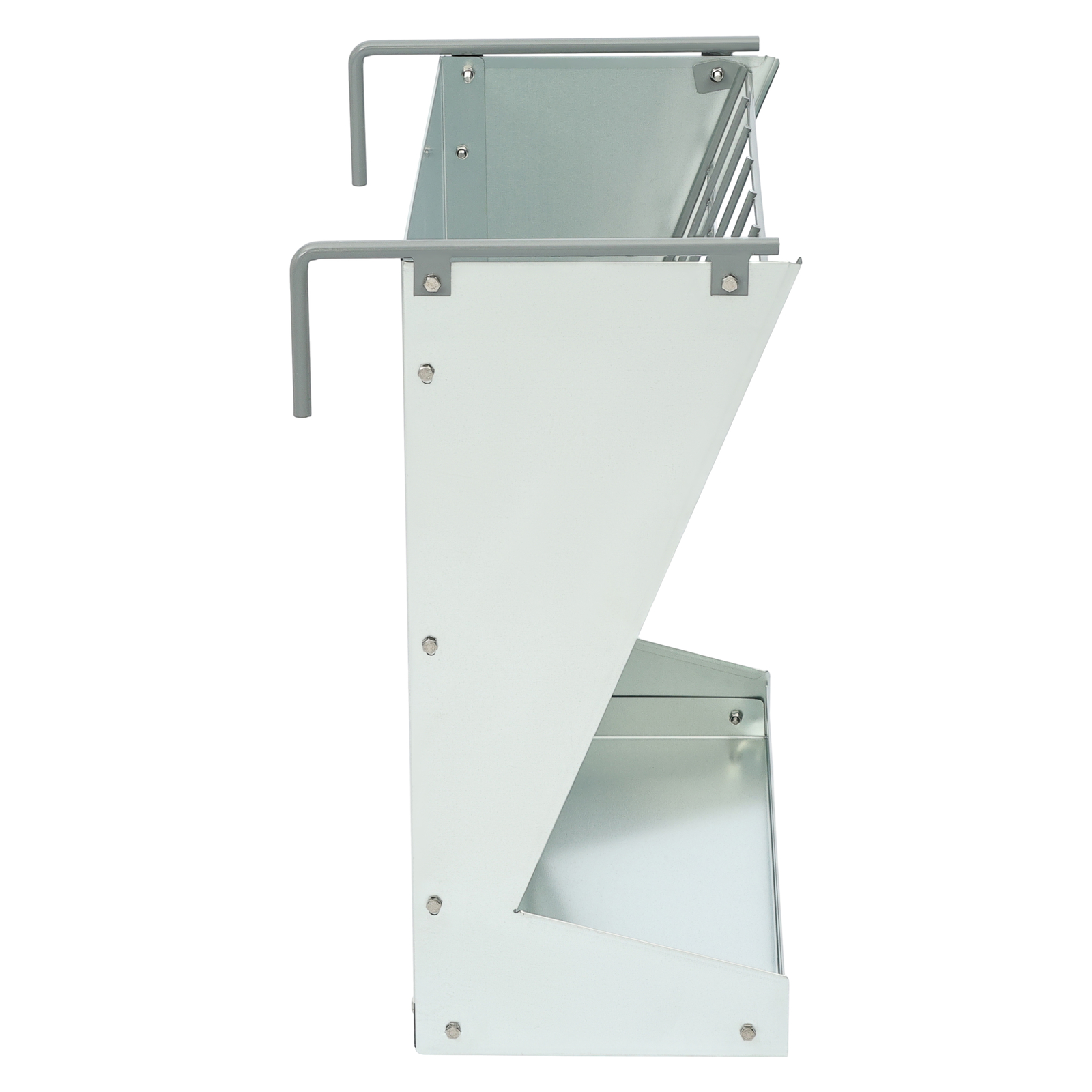 Silvery Hang-on Hay Feeder Rack For Farm Feeding Livestock Horses Goat ...