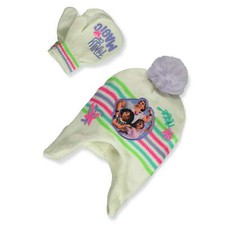 Disney Encanto Girls' Mirabel Butterfly Hat &Gloves 2-Piece Set White One Size
