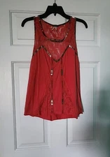 Buckle BKE Womens Medium Melon Sleeveless Shirt With Open Back