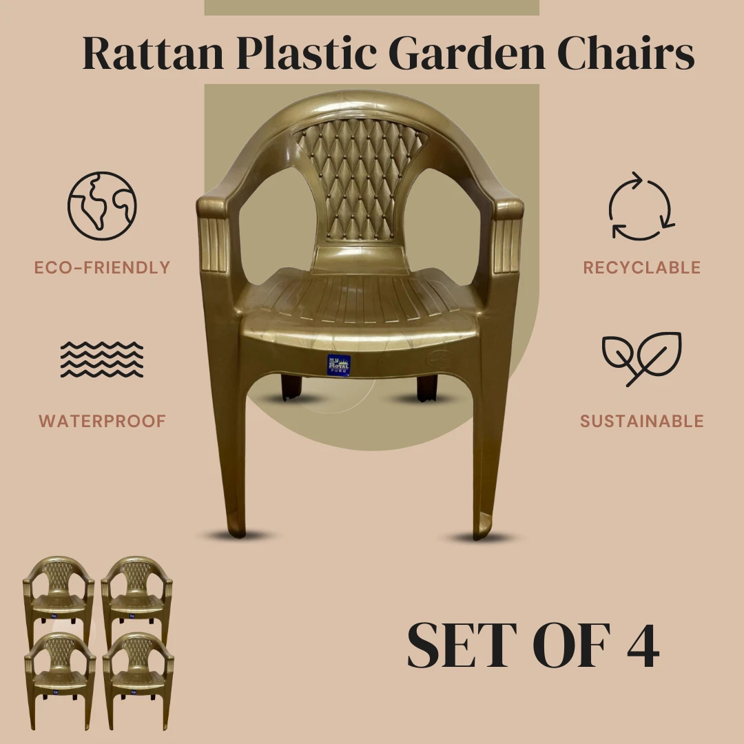 Gold 2024 rattan chair