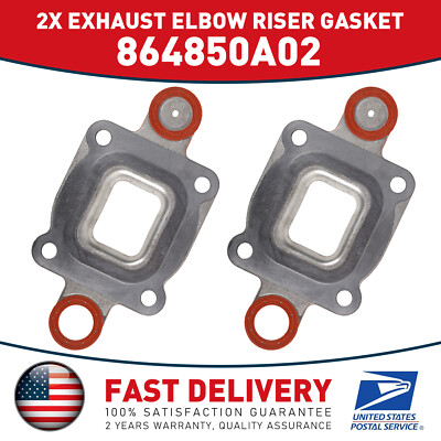 2 x Exhaust Elbow Riser Dry Joint Gasket Restricted Flow For OE#27-864850A02