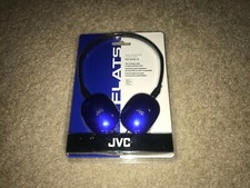 Blue JVC HA-S160-A Flats Foldable Headband Stereo Headphones NEW/SEALED 