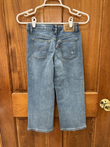 Levi Girls Cropped Wide Leg Pants Relaxed Fit Size 10 Regular Distressed - Picture 3 of 8