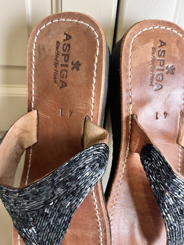 Aspiga flip flops Beaded , Never worn, new Size 41 - Picture 6 of 7