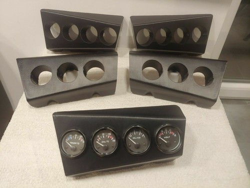 BMW E30 VDO Gauges Center Console LHD RHD 3x52 4x52 Leather wrapped CUST REPLICA - Picture 4 of 9