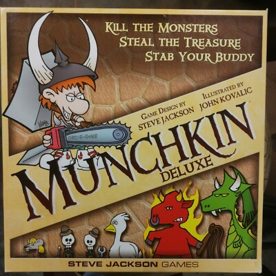 Steve Jackson Games Munchkin Deluxe Board Game - SJG1483 pre owned good conditio