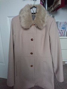 Manteau Oasis En Moyenne En Fourrure Petit Fausse Nu Col Naturel Taille Eq11IUwB