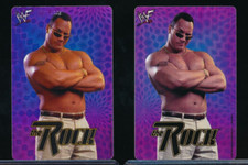 lot 2 1999 WWF Wrestling vending sticker The Rock Dwayne Johnson 3x5 Prism