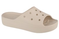 Badelatschen Damen, Crocs Classic Platform Slide, Grau