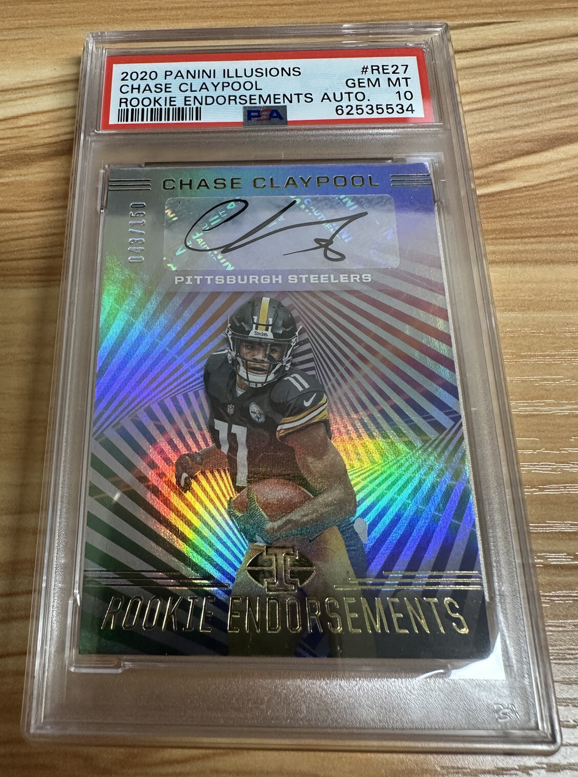 Chase Claypool Panini Illusions Rookie Endorsements Autographs #RE27 Base
