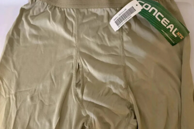 New Conceal NTS Milliken Light Weight Cold Weather Drawers Sz S Regular Tan NWT