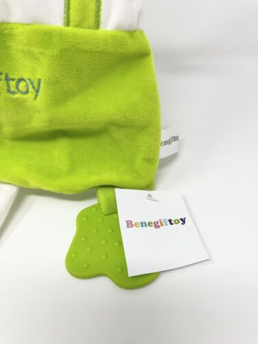 Benegiftoy White Green Overalls Cow Security Blanket Lovey Teether Feet Farm New - Picture 3 of 12