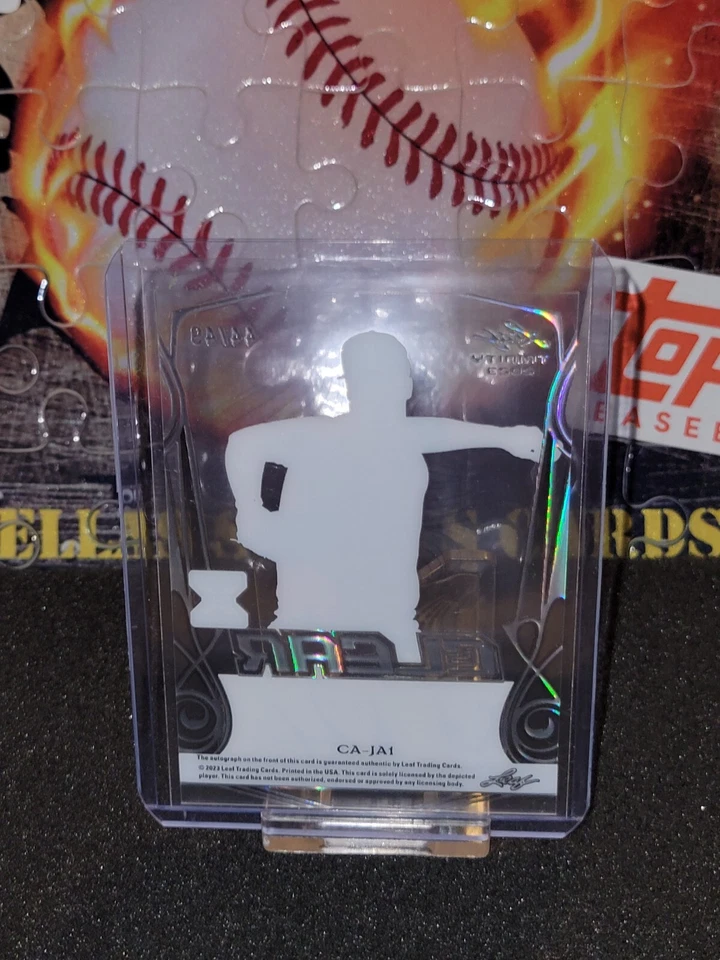2023 Leaf Trinity #CA-JA1 Justin Armbruester Clear Platinum Auto /49 - Image 2 of 2