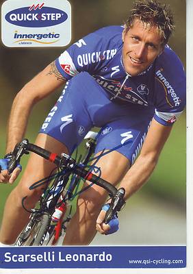 CYCLING Cycling Card SCARSELLI LEONARDO Team QUICK STEP 2007 Signed