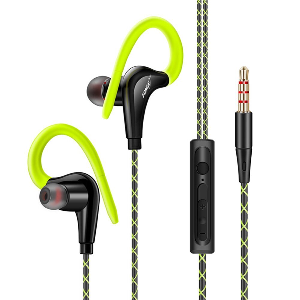 Docooler Wired Waterproof Ear Hook Earbuds with Super Bass Stereo Sound