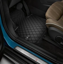 OEM Mini Cooper Countryman F60 Rubber Floor Mat Set Mini Logo Front 51472447606