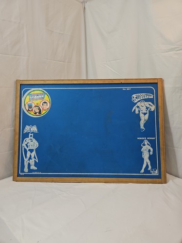 RARA TAVOLA VINTAGE KING N. 367 JUSTICE LEAGUE OF AMERICA 32"X22"" LAVAGNA 1978 - Foto 16 di 17