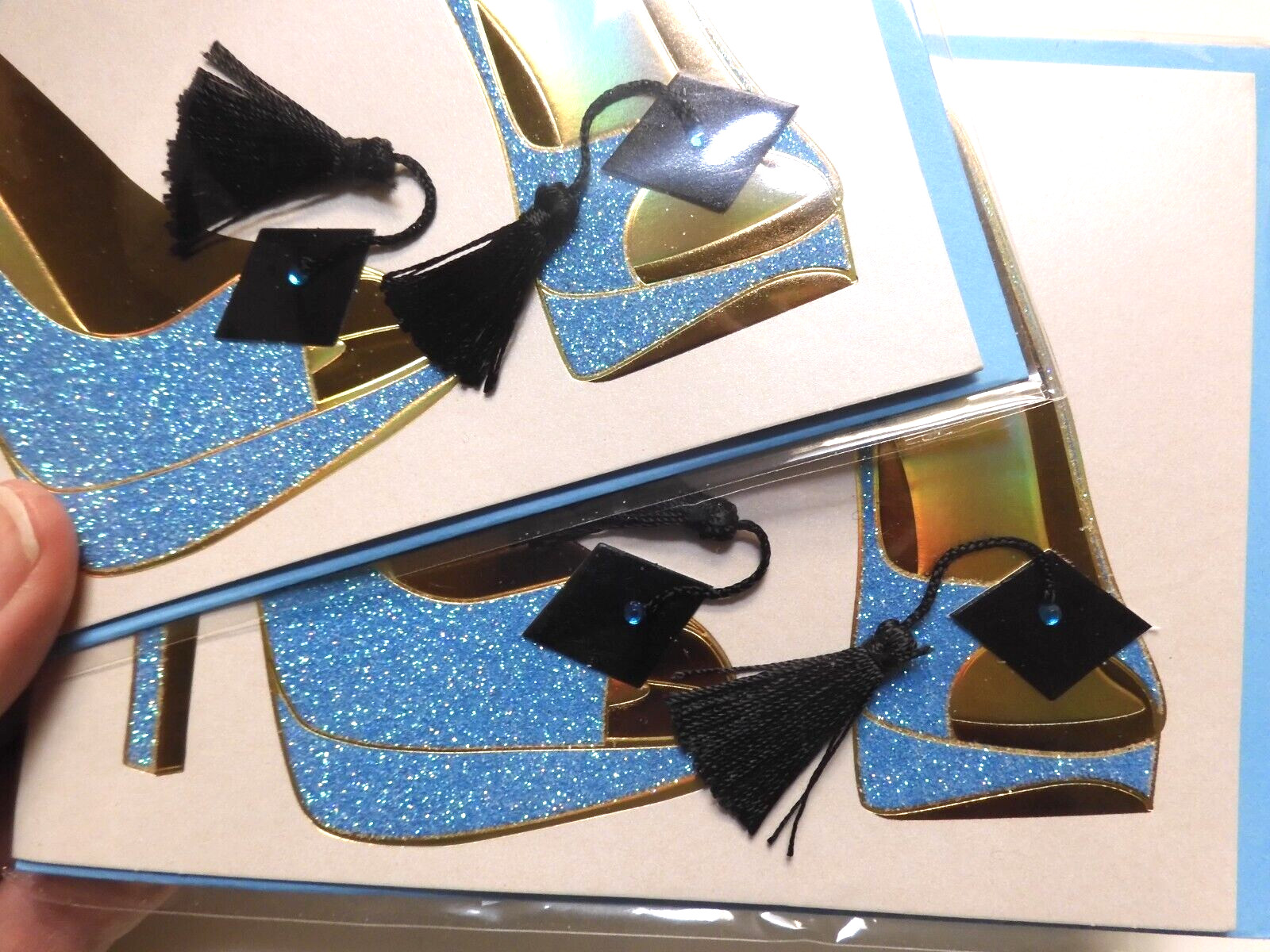 2 Cards Papyrus Greetings Graduation High Heels Graduation Cap with Tassels