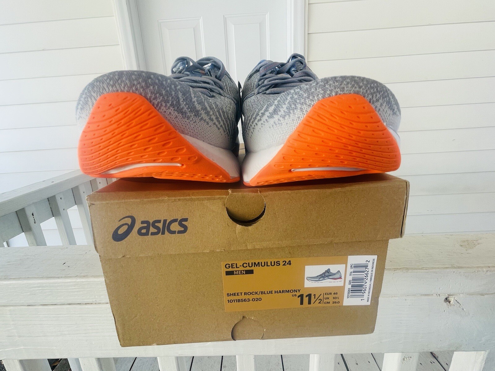 Asics Mens Gel Cumulus 24 1011B366 Blue Running Men’s Shoes Sneakers