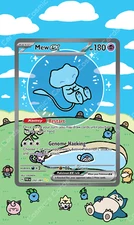 Mew ex 232/091 Sv Paldean Fates Holo Display Case Extended Art for Pokemon Card
