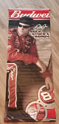 2003 Budweiser Dale Earnhardt Jr NASCAR 2-Sided Advertising Banner