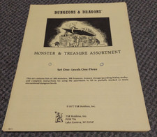 Monster & Treasure Assortment Set #1 Levels 1-3 Dungeons & Dragons TSR 9011 2nd