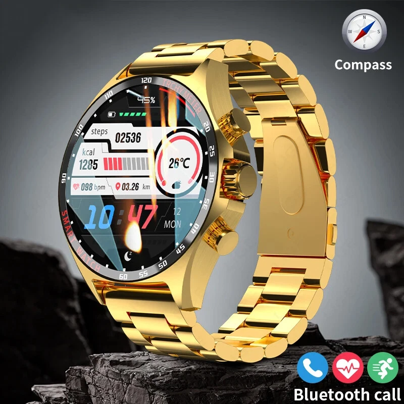 Smart Watch Men Digital Smartwatches Outdoor Sports Compass NFC Bluetooth Call