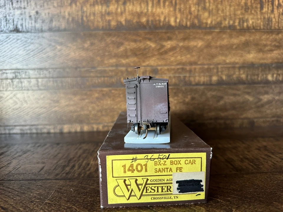 HO Westerfield Resin Built Craftsman Kit ATSF Santa Fe 1401 BX-Z Box Car - Image 4 of 4
