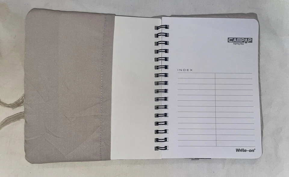 Journal Notebook Notepad Diary Cream Silk Organza With Tie Closure Sak Sum New - Image 4 of 4