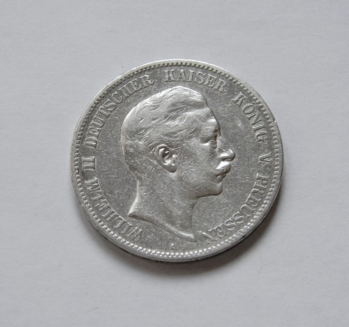 PREUSSEN: 5 Mark 1900 "WILHELM II.", J. 104, sehr schön, SELTEN !!!