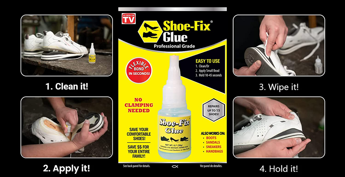 Shoe Glue Sole Repair Waterproof Fix for Boot Soles Sneakers Boots