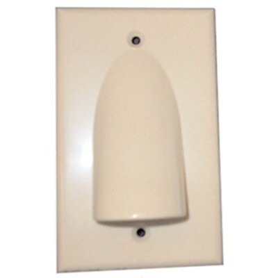 Vanco WPBWIX Single Gang Bulk Cable Wall Plate, Ivory, 2 pcs