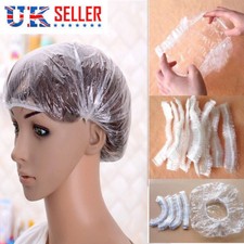 Disposable Large Shower Caps - 44CM Plastic Elastic Bath Cap - Waterproof