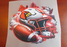 Louisville Cardinals 8" DTF Heat Transfer Iron On FREE Shipping   (10)