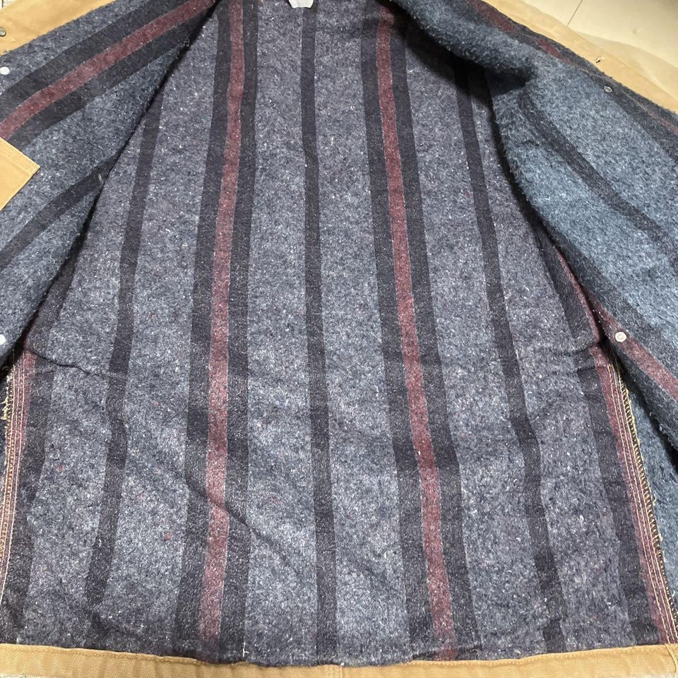 80s Carhartt Michigan Chore Coat Star Tag Union Ticket Good Size eBay