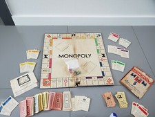 Vintage 1935 Original Monopoly Game Board Money Property Instructions etc..