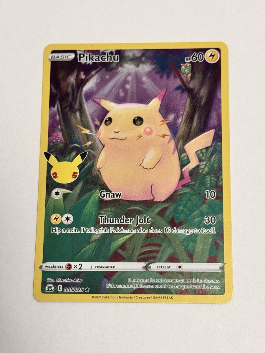 Pikachu 5/25 Pokemon Celebrations 25th Anniversary Base Set Full