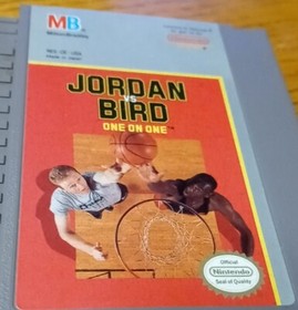 Jordan vs Bird One-On-One Nintendo Entertainment Game 1989 Auth Working NES CIB