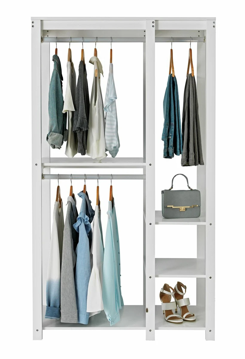 Open Decorative Wardrobe Unit White